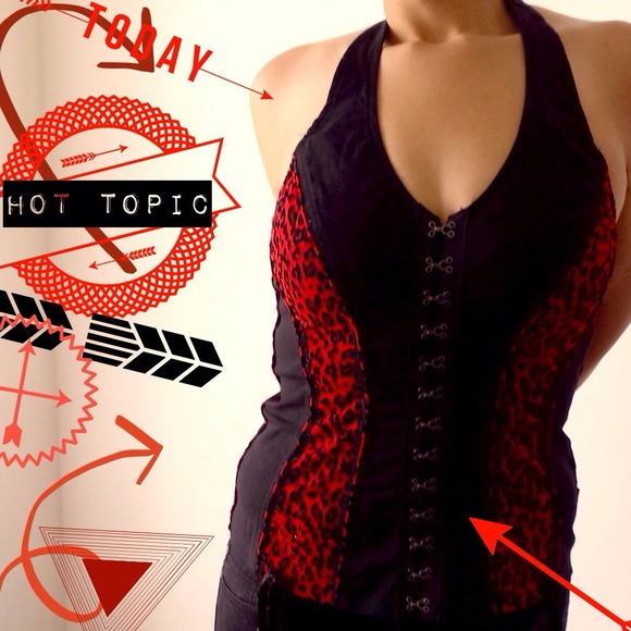 Red Leopard Print Rockin Hot Topic Halter