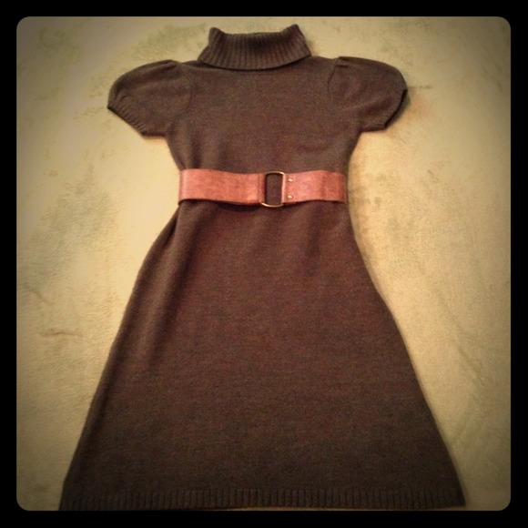 Dark Green Turtleneck Sweater Dress ❄