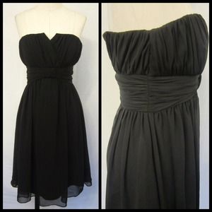 White House Black Market Black Strapless Dress