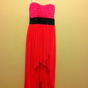 New Strapless pink confection party dress.