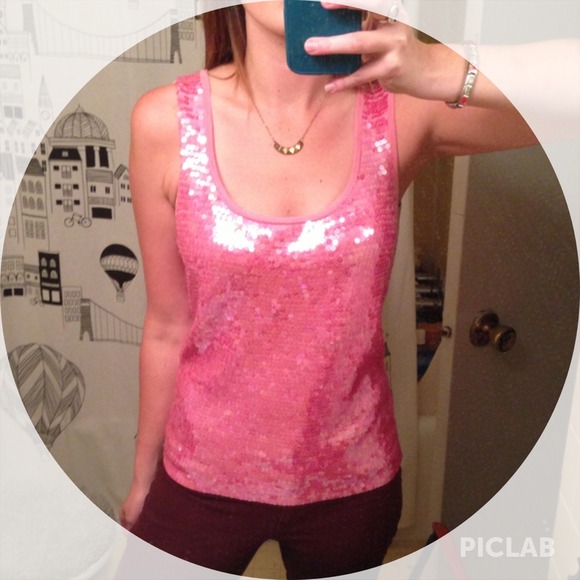 Pink sequin top from acrobat.