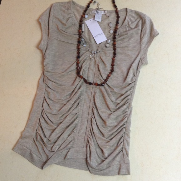 Tops - Tan with gold specks