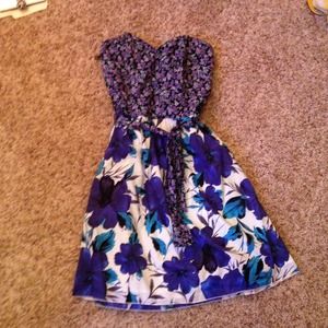 Blue and purple dress