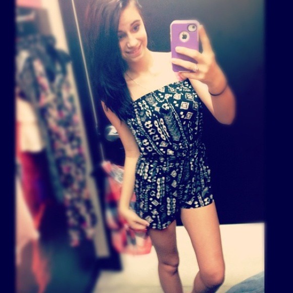 Tribal print romper