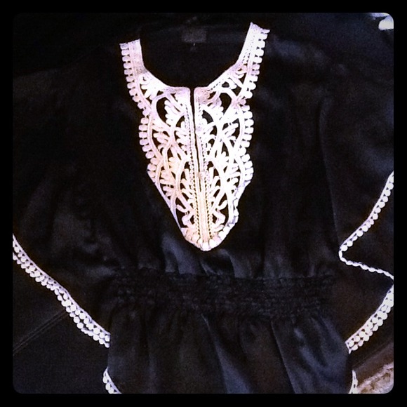 Black silk blouse