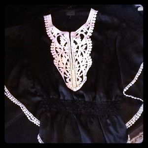 Black silk blouse