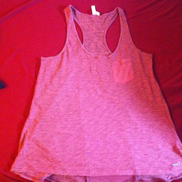 Orange Racerback Tank Top with See-Through back