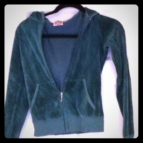 Dark green velour Juicy Couture zip up - Picture 1 of 2