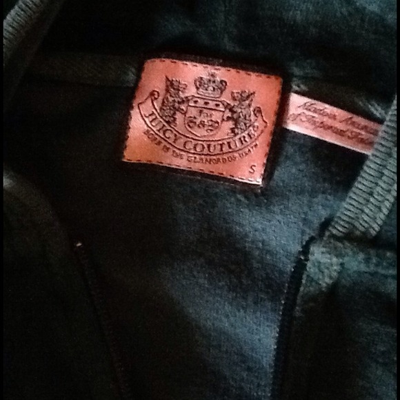 Dark green velour Juicy Couture zip up - Picture 2 of 2