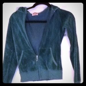 Dark green velour Juicy Couture zip up