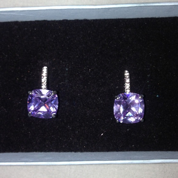 Purple earrings
