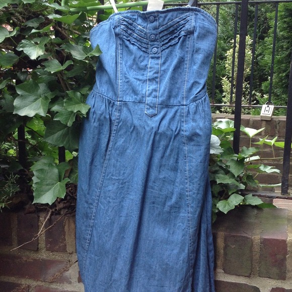 Strapless Jean Dress