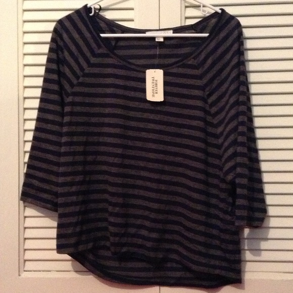 Forever 21 striped 3/4 sleeve top