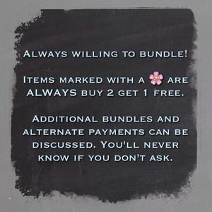 Bundling welcome! Items with 🌸 always buy 2 get 1