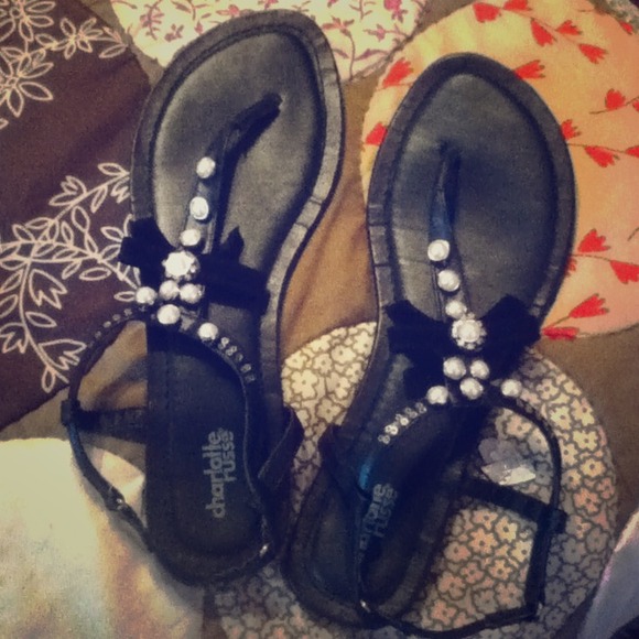 Cute Black Sandals From Charlotte Russe