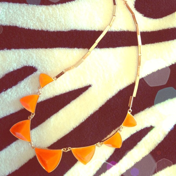 Orange statement necklace
