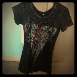 Braided Heavily Washed T-shirt