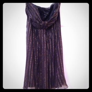 Flirty Black and Gold Express Mini Strapless