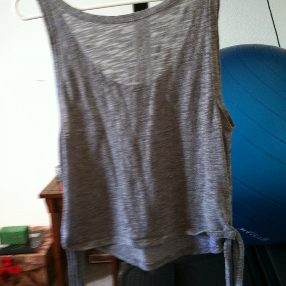 Gray Roxy Crop Top Tank - Picture 2 of 2