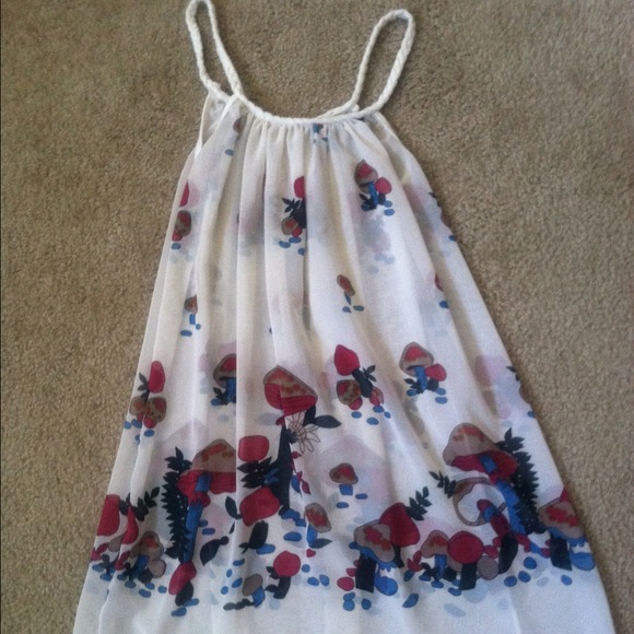 ~* REDUCED*~ Sheer mushroom print dress