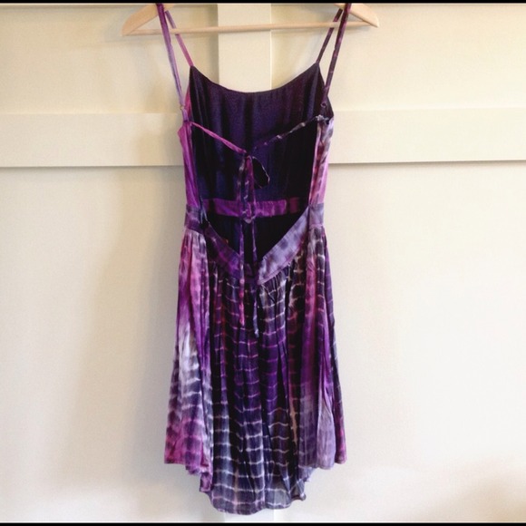 ⛔️BUNDLED⛔️ COTTONCANDY purple tiedye apron dress - Picture 2 of 3