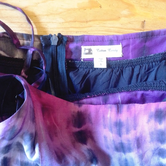 ⛔️BUNDLED⛔️ COTTONCANDY purple tiedye apron dress - Picture 3 of 3