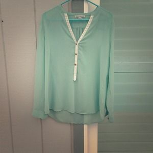 💋SOLD💋Mint Chiffon Top