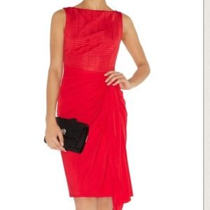 ❤New Karen Millen❤ gorgeous red pleat jersey dress