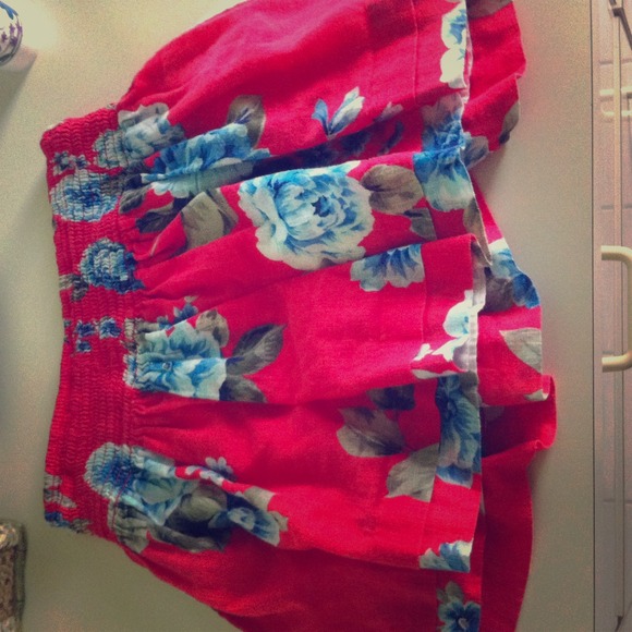 floral mini skirt