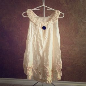Cream Dress with Single Button