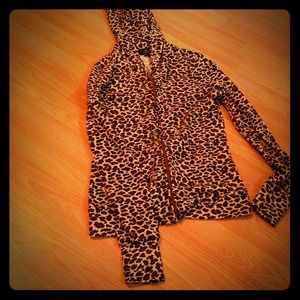 Cheetah Print zip up jacket