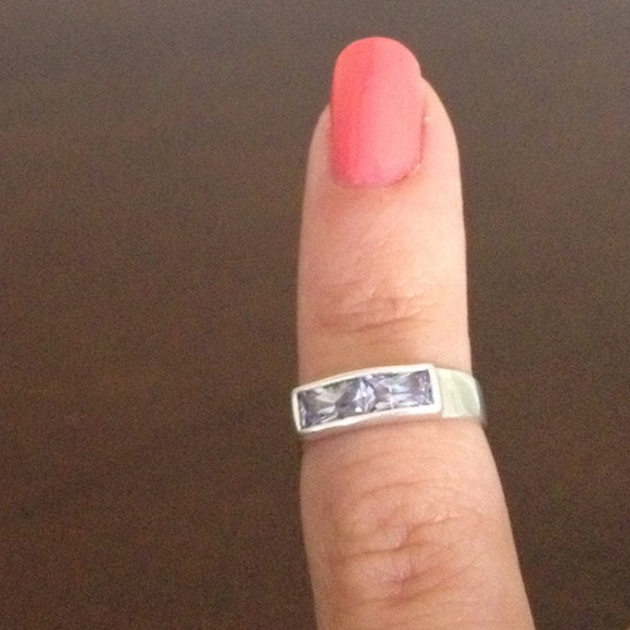 925 Silver amethyst toe ring