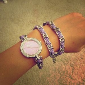 Cute purple wrap around watch/bracelet