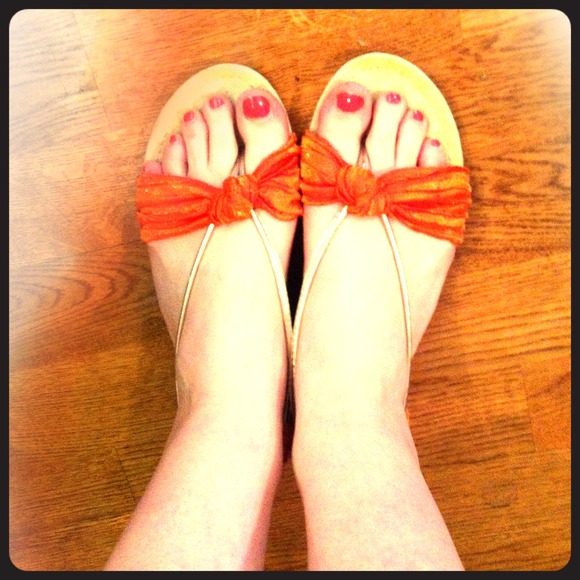 ❌SOLD❌Bright orange summer sandals☀