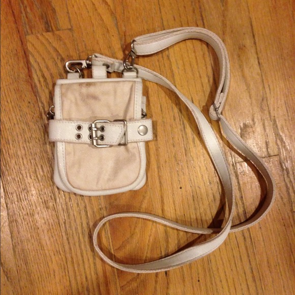 Mini vintage white messenger bag