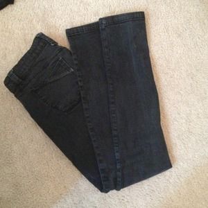 Blue asphalt black skinny jeans