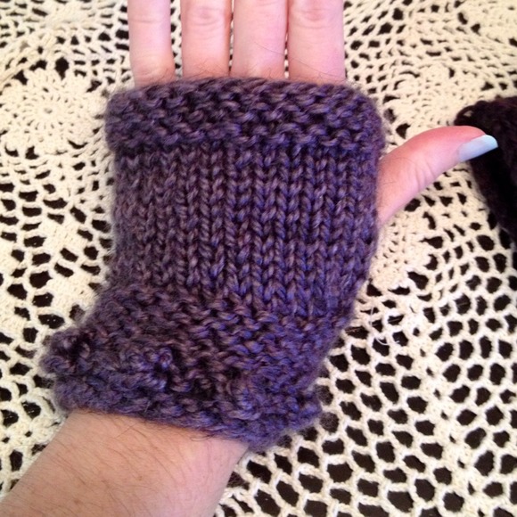 Alpaca Wool Knitted Handmuffs Wrist Warmers