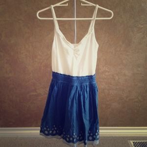 White & Blue Hollister Dress