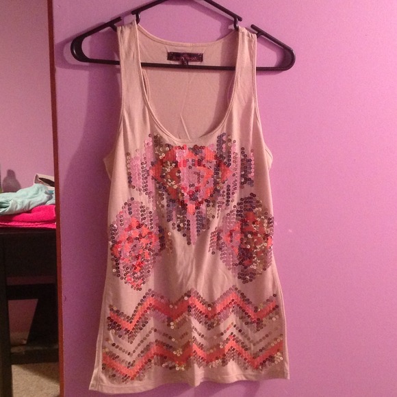 Glitter tan tunic