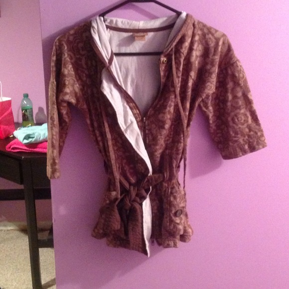 3/4 length zip up jacket