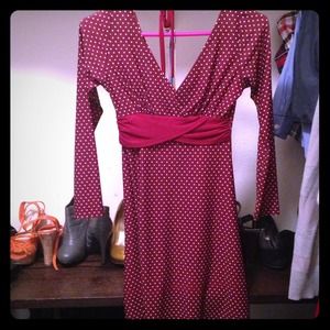 Polka dot red dress!