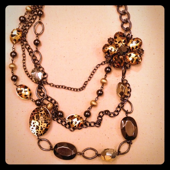 NY & Co. Multi-layer Chain/Bead Necklace - Picture 1 of 4