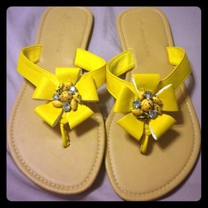 Yellow Charming Charlie's sandals
