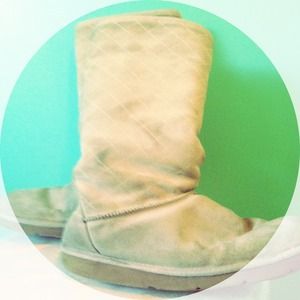 Tall sand colored Uggs