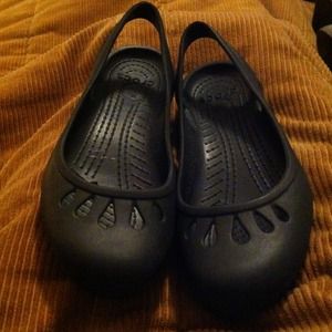 Black sling back crocs