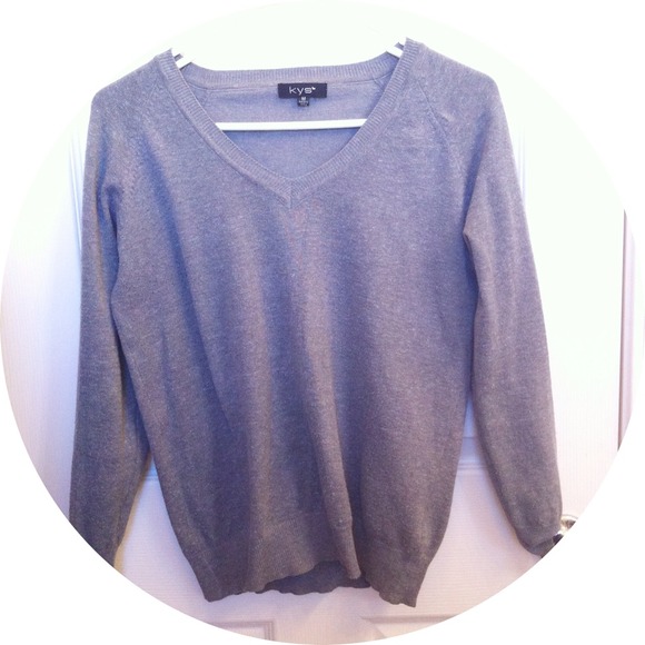 Grey V-Neck Sweater
