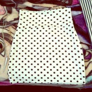 Pockodot pencil skirt