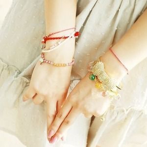 Silver Rhinestone Bow Bangle Bracelet