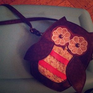 Cross body owl purse