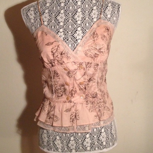 Reserved--- Pretty Light Pink Floral Top